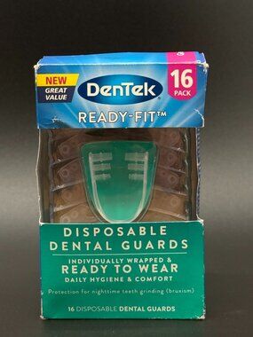 DenTek Ready-Fit 16 Pack Disposable Dental Guards Ready to Wear
